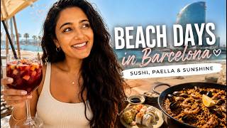 BEACH DAYS in Barcelona 🌊 | W Hotel, Sushi, Sangria & Paella