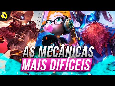 OS 5 CAMPEÕES MAIS DIFÍCEIS DE JOGAR em TODO LEAGUE OF LEGENDS - LOL