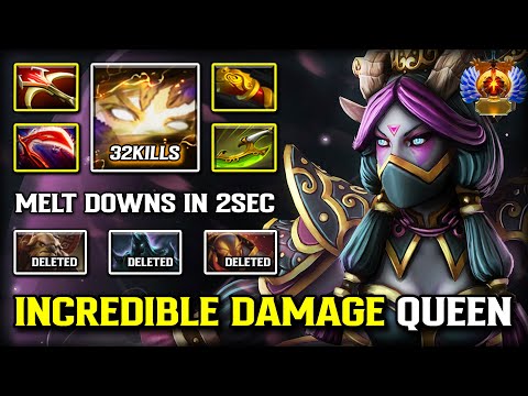 INCREDIBLE DAMAGE QUEEN CARRY Templar Assassin 32KILLS Melting Downs OPPS in 2sec Dota 2