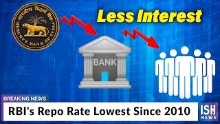 RBI's Repo Rate Lowest Since 2010