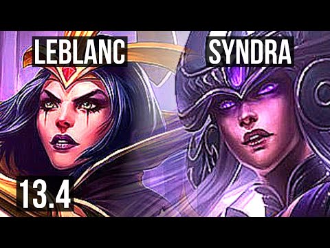 LEBLANC vs SYNDRA (MID) | 4/1/8, 1.6M mastery, 300+ games | TR Challenger | 13.4