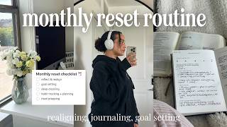 monthly reset routine 🗓️ realign, journaling, goal setting, cleaning, meal prep, proverbs 31 woman