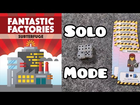 WHAT'S NEW Fantastic Factories Subterfuge Solo Mode, plus PLAYTHROUGH