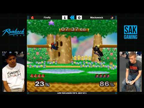 Runback 2018 Low Tier Losers Top 8 - FireflyHI (Mario) vs Mackawack (Ganondorf)