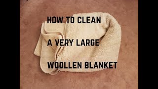 How to clean a very large blanket