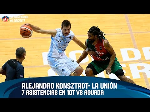 Konsztadt con 7 asistencias en la 1ra mitad vs Aguada - DIRECTV Liga de las Américas 2017