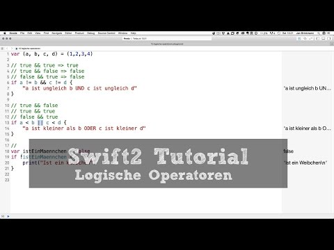 Swift2 Tutorial #16: Logische Operatoren
