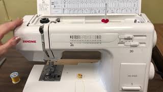 Threading a Janome sewing machine
