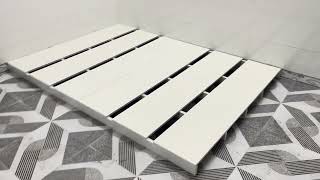 [Lắp Ráp] Giường Ngủ Pallet Nhựa Gấp Gọn [Ngang 1m4 x Dài 2m] Màu Trắng Kích Thước Cao 8,5cm GNPL012
