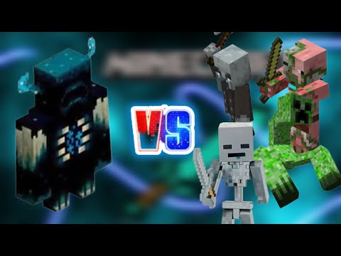 "Insane Warden vs Random Mobs 000" - Minecraft All Level Logic #Minecraft