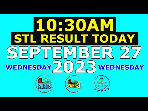 10:30am STL Result Today September 27 2023 (Wednesday) Visayas and Mindanao