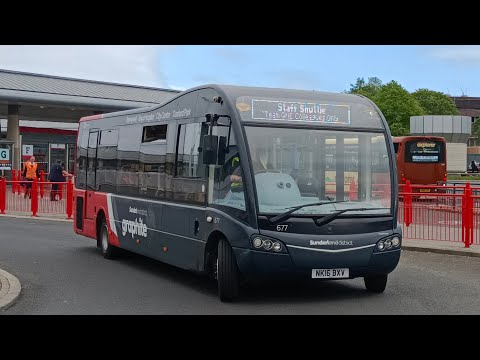 Go North East Optare Solo SR 677 Leaves Park Lane Interchange On Staff Shuttle