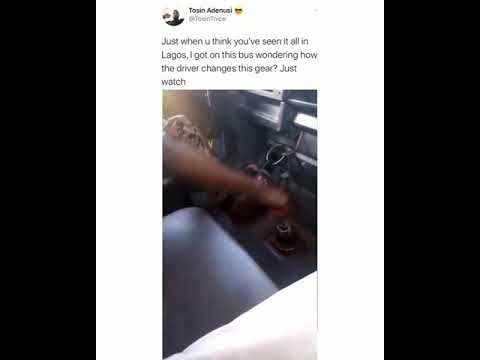Danfo Driver Seen Using A Screwdriver To Change Gear In Lagos