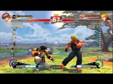 AceUnlimited (Guy) Vs cmpunk1113 (Ken) SSF4 AE Ranked Matches - PSN