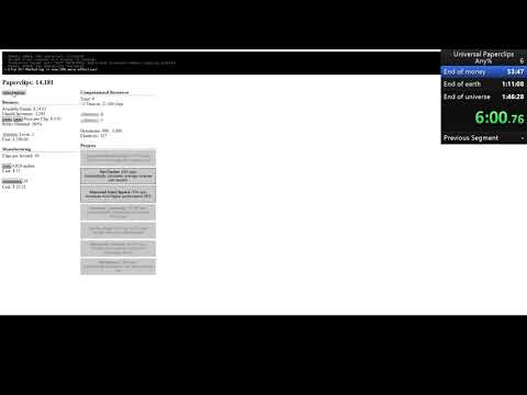 Universal Paperclips any% 1:39:10