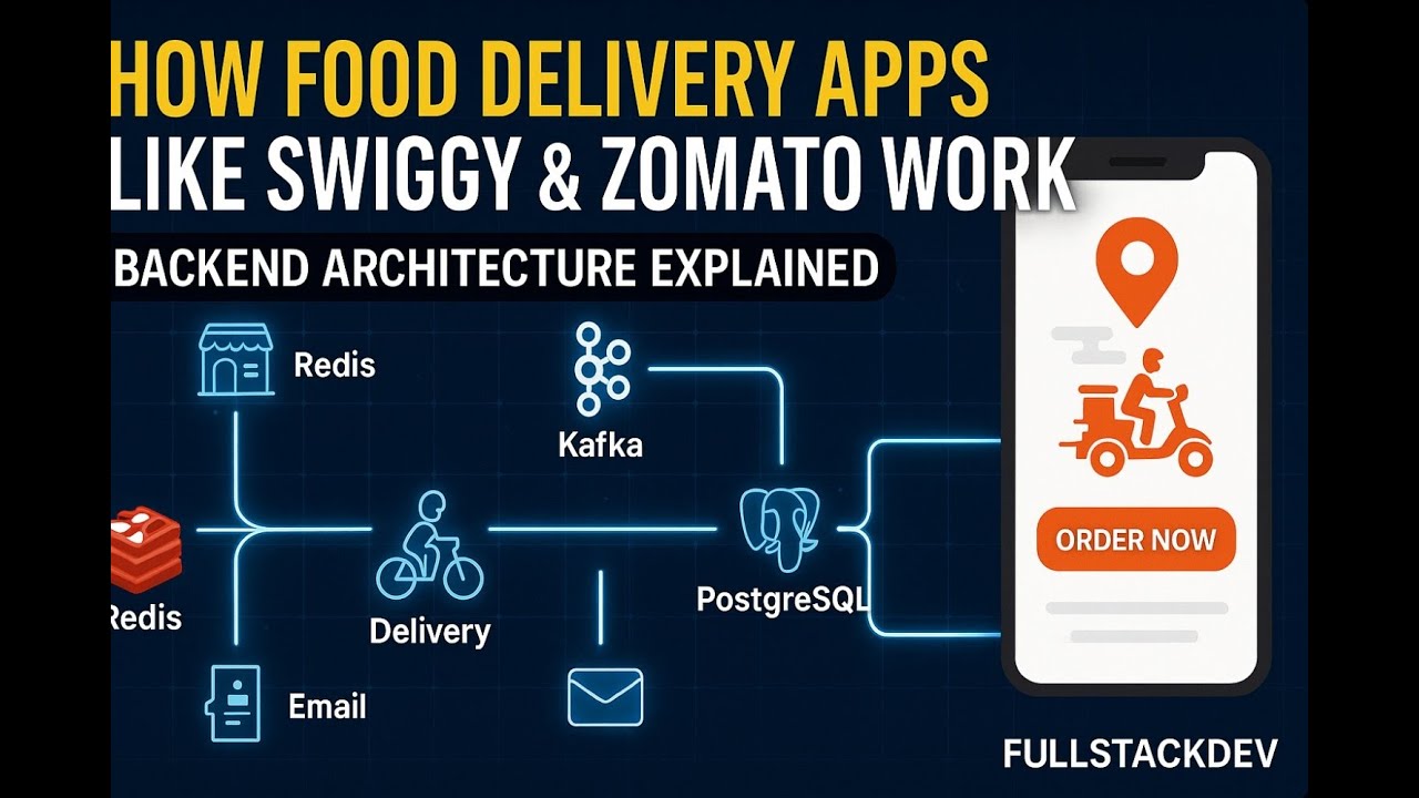 How Food Delivery Apps Like Swiggy & Zomato Work – Full Backend Architecture Explained