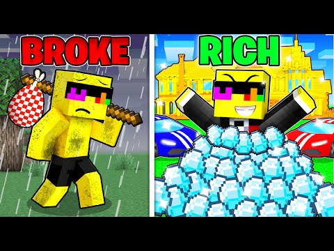 Sunny's POOR to RICH Story in Minecraft