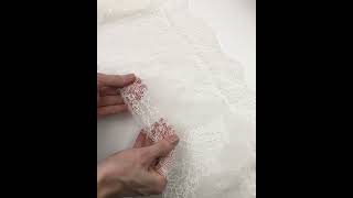 50576 Кружево эластичное цвет Сумрачный белый с ресничками 22 см (купон 4,9 м)  на YouTube
