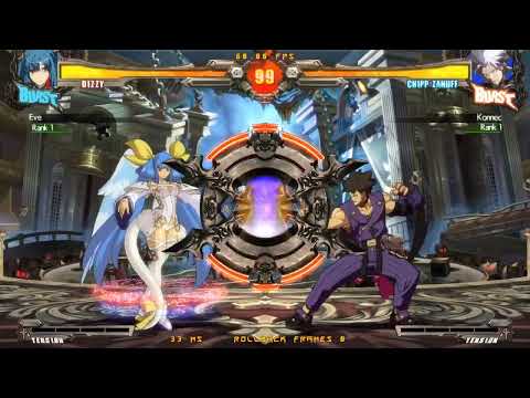 DizzyPlayer3000 (Dizzy) vs Konnec (Chipp/Ino) | Guilty Gear Xrd Rev 2.1 PC Casuals
