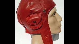 leather aviator hat