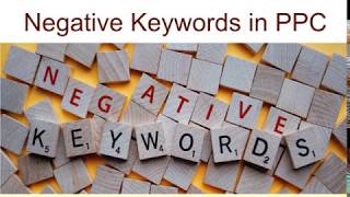 Negative keywords in PPC | PPC Training in Chandigarh