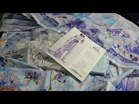 💜SAYA FLORAL 💟LUXURY EMBROIDERY THREE PIECE WITH EMBROIDERY ORGANZA PATCHES LAWN DUPATTA ♥️ 