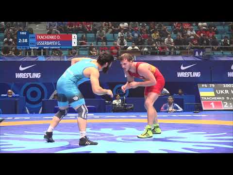 Repechage FS - 79 kg: D. TKACHENKO (UKR) v. G. USSERBAYEV (KAZ)