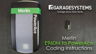 Merlin PowerAce Garage Door Opener / E960M Remote Coding Instructions