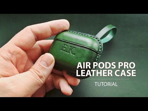 Making Airpods Pro leather case. Leather craft