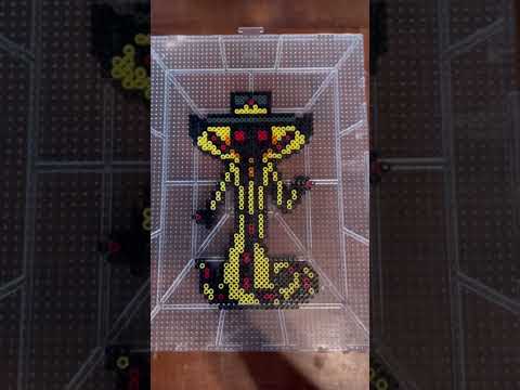 Sir Pentious Hazbin Hotel Perler Bead Art #hazbinhotel #perlerbeads #sirpentious