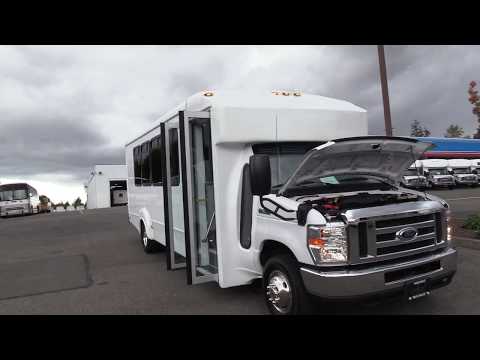 2016 Ford Goshen 25 Passenger + Rear Luggage Shuttle Bus - S15421