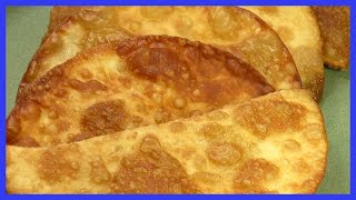 Very quick chebureks with ham and cheese | Factory-made dough mugs