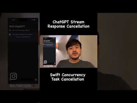 ChatGPT Stream Response Cancellation with Swift Task Concurrency #iosdevelopment #chatgpt #swiftui thumbnail