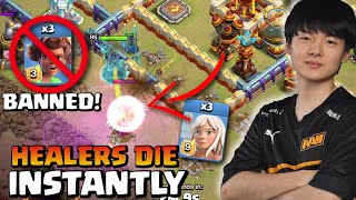 ROOT RIDERS BANNED so STARS Switches to QUEEN CHARGE & Loses EVERY HEALER (Clash of Clans)