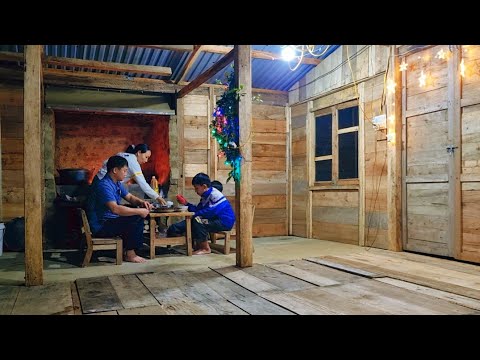 The new house is finished, the cozy kitchen is perfect for family cooking and celebrating Christmas.