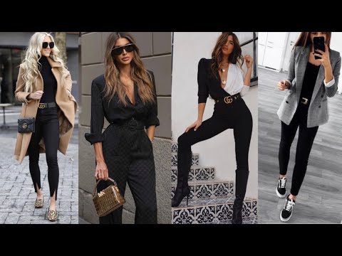 𝕄𝕆𝔻𝔸 2022 Mujer ❤︎ CÓMO COMBINAR OUTFITS CON PRENDAS COLOR NEGRO SIEMPRE EN TENDENCIA LOOKS 2022