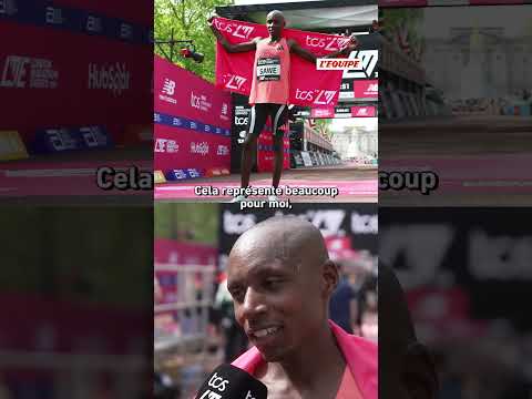 😅 Le Kenyan Sabastian Sawe est devenu le premier athlète à courir un marathon en moins de 2h #shorts