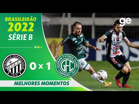 Gols e lances de Operário x Guarani