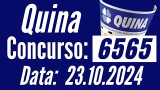 RESULTADO da QUINA 6565, Resultado Quina, Quina 23/10, QUINA de hoje,