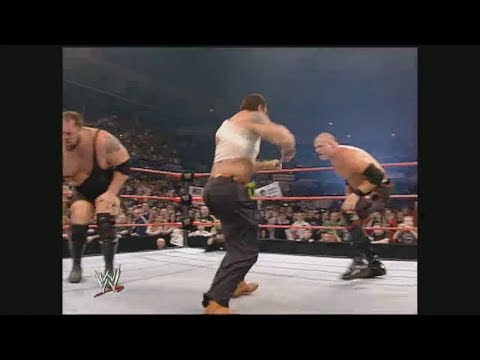 Injured Batista destroys Kane & Big Show