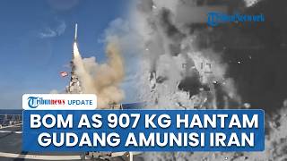 AS Jatuhkan Bom 907 Kg ke Gudang Amunisi Iran di Isfahan, Bola Api Besar Terbentuk Api Berkobar
