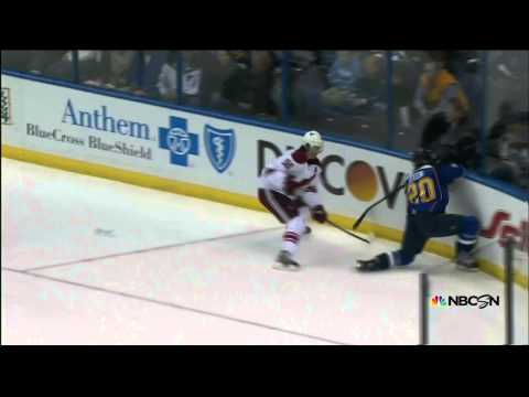 Oliver Ekman-Larsson dive in 2nd Phoenix Coyotes vs St. Louis Blues 11/12/13 NHL Hockey.