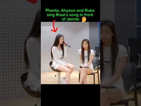 Jennie likes Pharita's voice #babymonster #shorts