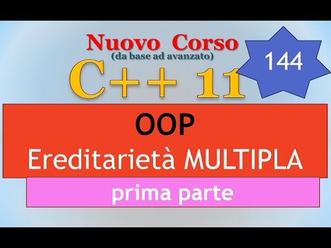Nuovo Corso C++11 ITA 144: ereditarietà multipla - prima parte