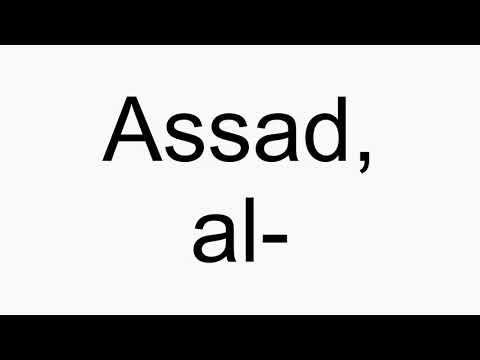 How to pronounce Assad, al-