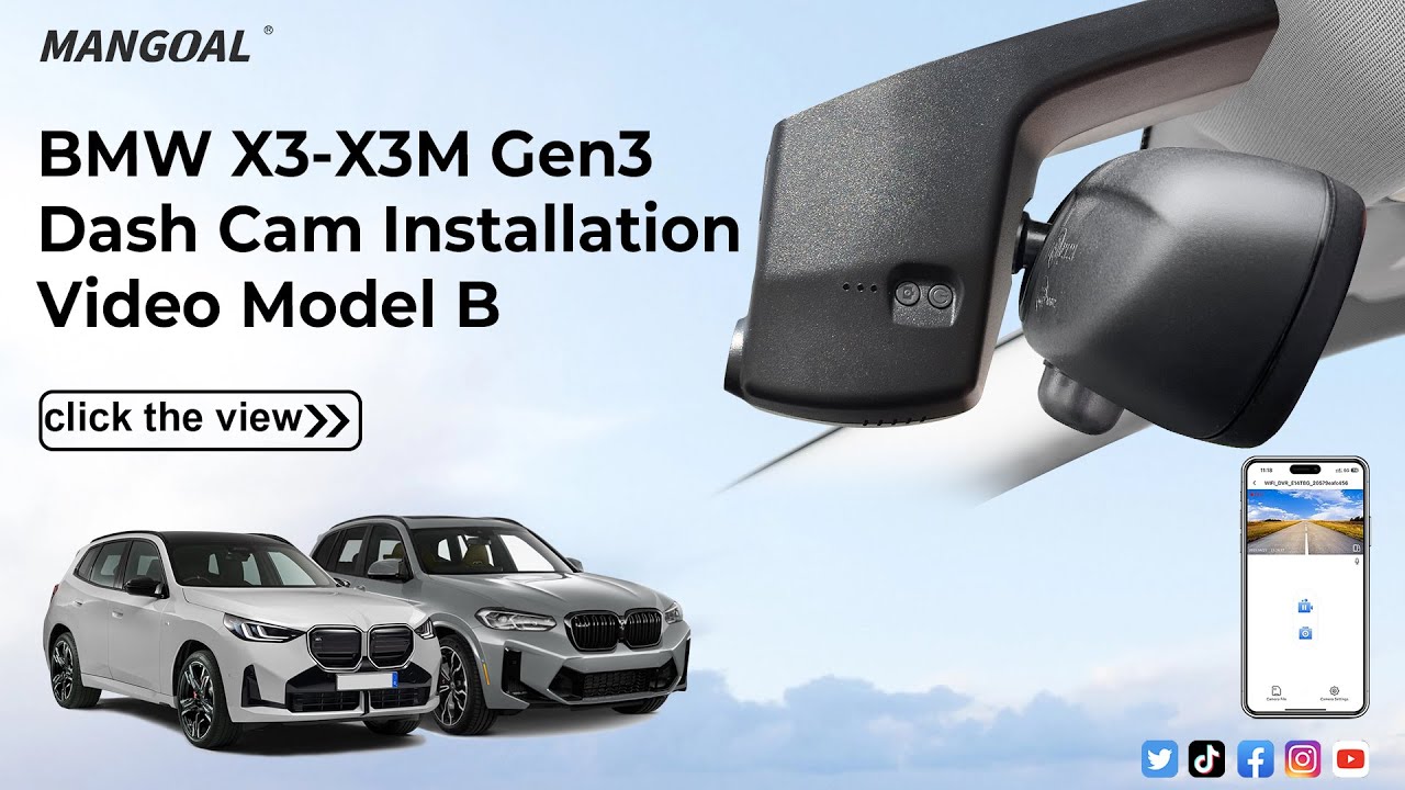 BMW X3 Gen3 X3 G01,F97 X3M sDrive28i,xDrive30i,M40i Mangoal tech dash cam 008S Installation