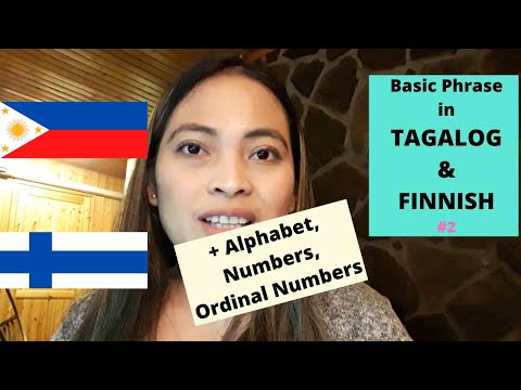 Basic Simple Tagalog Finnish Phrase Alphabet Numbers!