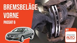 Youtube thumbnail of video "Wie Passat 6 Bremsbeläge vorne wechseln 🚗"