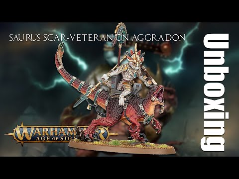 Unboxing Saurus Scar Veteran On Aggradon Seraphon Age of Sigmar #wargaming