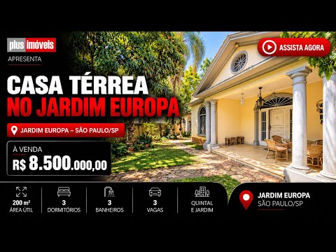 Vídeo do imóvel — EXCELENTE LOCALIZAÇÃO !!! JARDIM EUROPA!!!